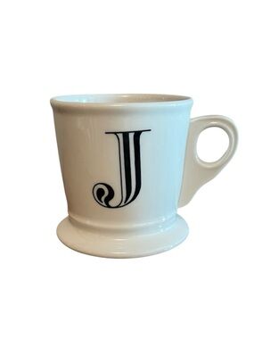 Anthropologie Initial J Alphabet Coffee Tea Mug
